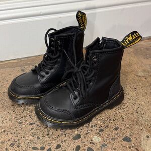 Dr. Martens Toddler 1460 Overlay Black Leather Boots